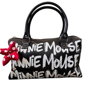 Disney Minnie Mouse Black and Red Satchel